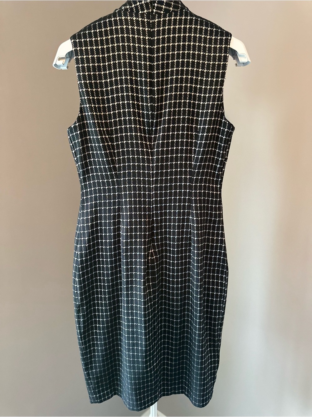 Calvin Klein Black and White Windowpane Mini Dress - Picture 3 of 4